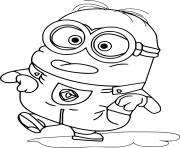 Printable Minion in the Puddle coloring pages