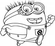 Printable Jorge Minion Running coloring pages