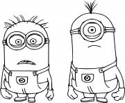 Printable Minions Surprised coloring pages