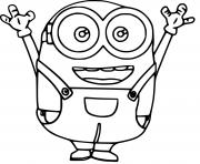 Printable Minion Rising Arms coloring pages