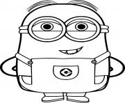 Printable Dave Minion coloring pages