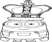 Printable Bob Minion with the Crown coloring pages
