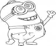 Printable Minion is Happy coloring pages