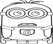 Printable Minion with G coloring pages