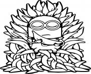 Printable Minions in Bananas coloring pages