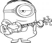 Printable Stuart Playing Guitar coloring pages
