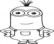 Printable Simple Kevin Minion coloring pages