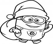 Printable Santa Minion coloring pages