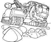 Printable Ty Rux and Rocks Dinotrux coloring pages