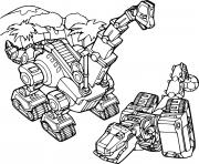 Printable Skya and Ty Rux Dinotrux coloring pages