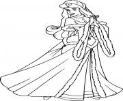 Aurora in Winter Dress Disney Princess