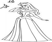 Princess Aurora and Two Birds