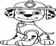 Printable Easy Marshall from Paw Patrol coloring pages