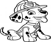Printable Naughty Marshall from Paw Patrol coloring pages