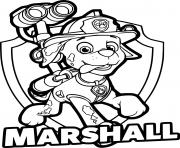 Printable Paw Patrol Marshall Badge coloring pages