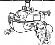Printable Skye and Her Helicopter coloring pages
