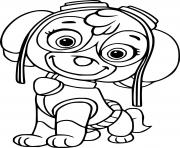 Printable Easy Skye from Paw Patrol coloring pages