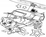 Printable Skye Flying with Her Helicopter coloring pages