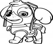 Printable Simple Skye from Paw Patrol coloring pages