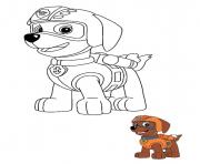 Printable zuma labrador retriever is the water rescuer with a scooter or submarine coloring pages