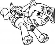 Printable Paw Patrol Zuma Running coloring pages