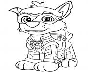 Printable Paw patrol Mighty Pups Rockys coloring pages