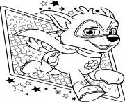 Printable Running Rocky from Paw Patrol coloring pages