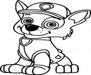 Printable Cute Rocky from Paw Patrol coloring pages