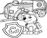Printable Rocky and His Recycle Badge coloring pages