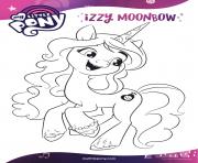 Printable izzy moonbow energetic unicorn mlp 5 coloring pages