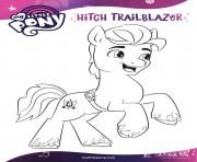 Printable hitch trailblazer helping everypony mlp 5 coloring pages