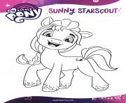 Printable sunny starscout is adventurous mlp 5 coloring pages