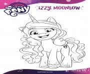 Printable izzy moonbow loves crafting mlp 5 coloring pages