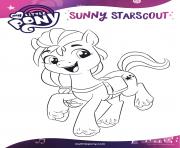 Printable pony sunny starscout is curious mlp 5 coloring pages