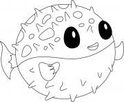 Printable Pufferfish coloring pages