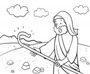 Printable Doubt of Moses Exodus 4_10 17_04 coloring pages