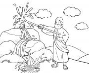 Printable Moses Rock One Exodus 17_1 7_04 coloring pages