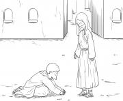 Printable Ten Lepers Luke 17_11 19_03 coloring pages