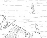 Printable Walking on Water Matthew 14_22 33_02 coloring pages