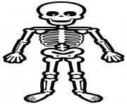 Printable Standing Skeleton a4 coloring pages