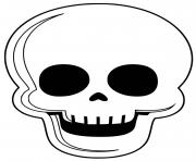 Printable Face Skeleton a4 coloring pages
