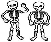 Printable skeletons and skulls a4 coloring pages