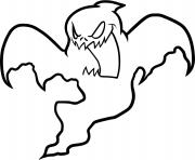 Printable scary ghost for halloween coloring pages