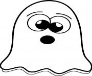 Printable cute ghost halloween coloring pages