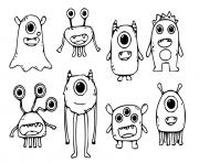 Printable monster imaginary creature coloring pages