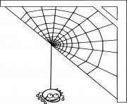 Printable Funny Spider Spinning Web coloring pages