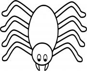 Printable easy spider simple coloring pages