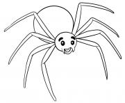Printable simple spider coloring pages
