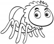 Printable cute spider coloring pages