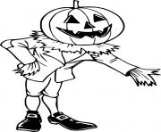 Printable Jack O Lantern Scarecrow Welcome coloring pages